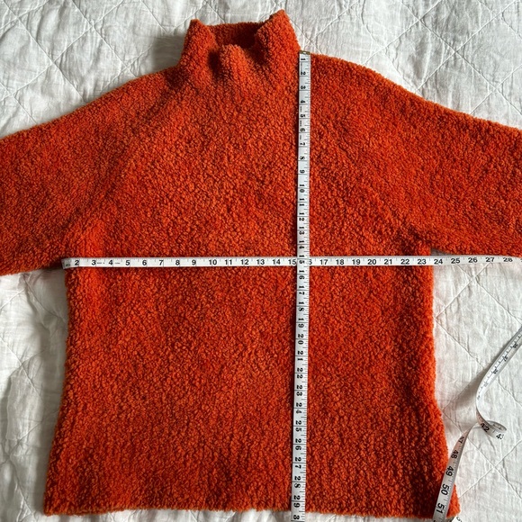 Land of Distraction Willie Oversized Sweater in Orange Cowl Turtleneck Large - Picture 4 of 11